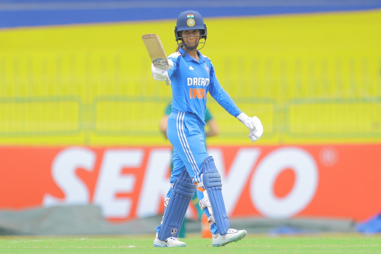 Jemimah Rodrigues celebrates her century, India vs South Africa, women's tri-series, Colombo, May 7, 2025