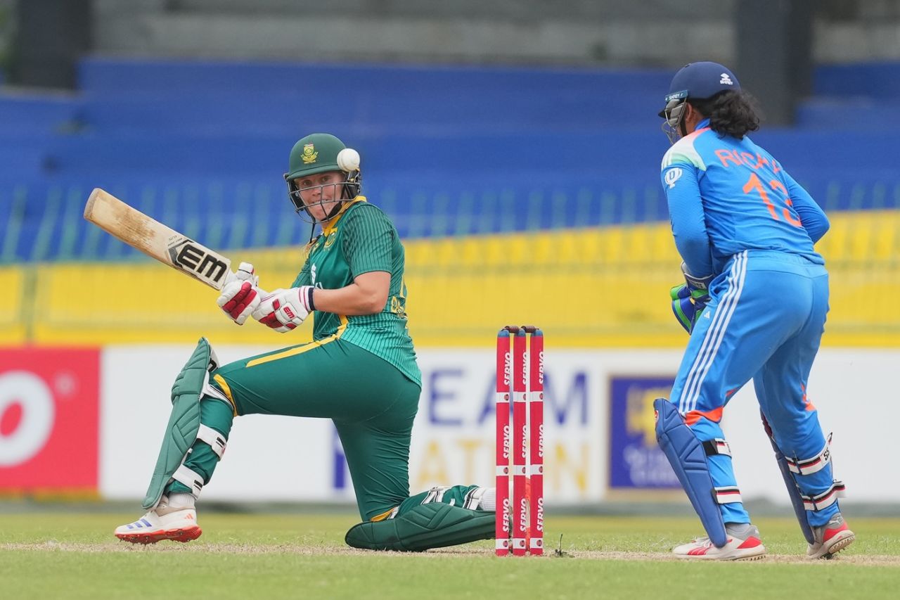 Annerie Dercksen scored 81 in the chase, India vs South Africa, Women's tri-series, Colombo, May 7, 2025