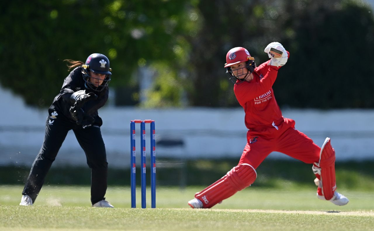 Katie Mack hits out, Metro Bank One Day Cup, Lancashire Women vs Surrey Women, Southport, May 07, 2025