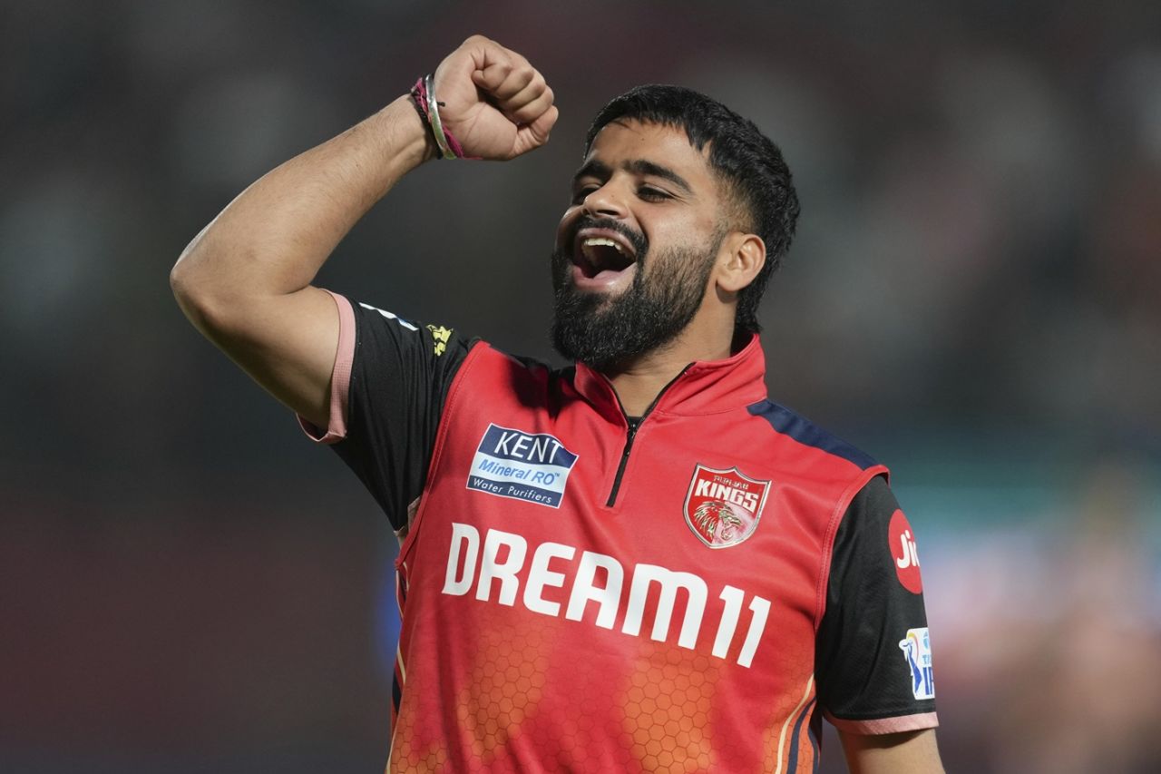Prabhsimran Singh is pumped up, Punjab Kings vs Delhi Capitals, IPL 2025, Dharamsala, May 8, 2025