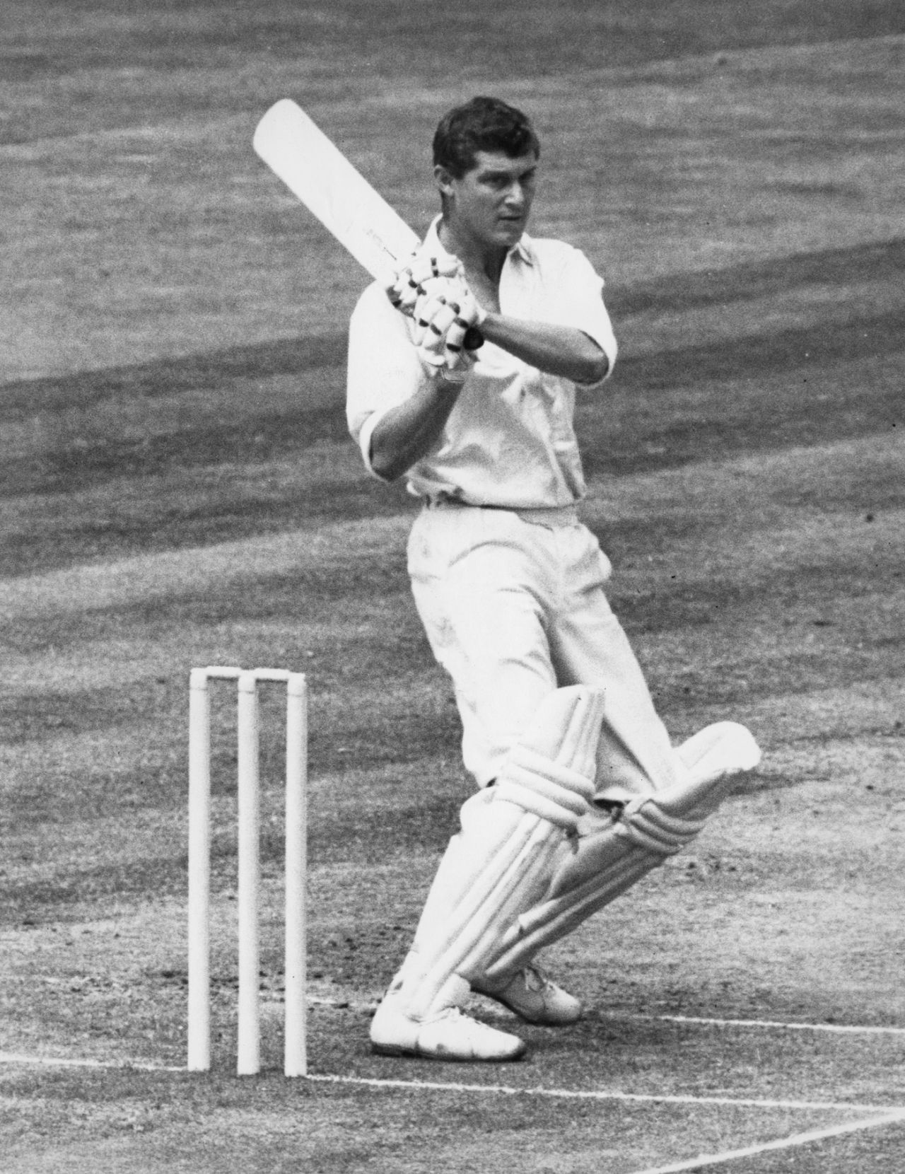 Bob Cowper plays a hook, The Oval, London, June 3, 1969