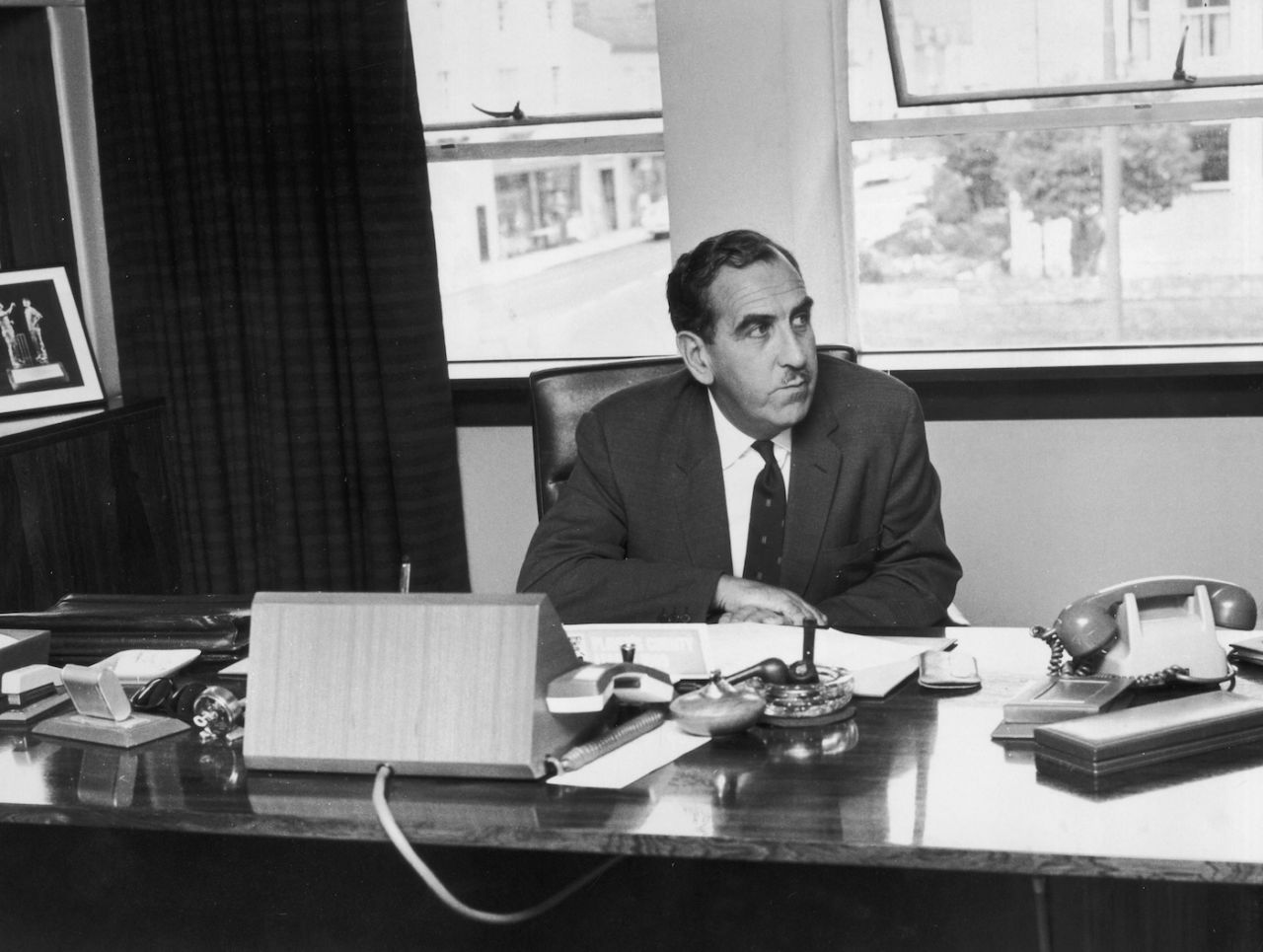 Derrick Robins in his office, August 16, 1969