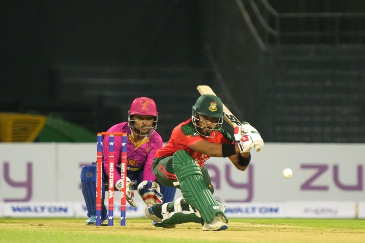 Parvez Hossain Emon was aggressive from the get-go, UAE vs Bangladesh, 1st T20I, Sharjah, May 17, 2025