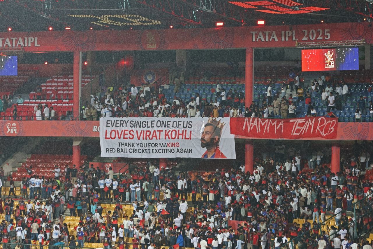 The RCB fans show Virat Kohli what he means to them, Royal Challengers Bengaluru vs Kolkata Knight Riders, IPL 2025, May 17, 2025