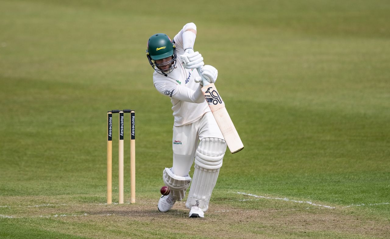Peter Handscomb drives, County Championship, Division Two, Leicestershire vs Northamptonshire, Leicester, May 02, 2025