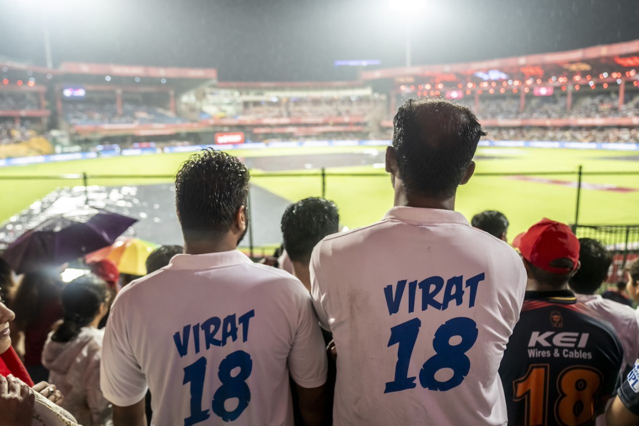 All dressed up, and... watching the rain, Royal Challengers Bengaluru vs Kolkata Knight Riders, IPL 2025, Bengaluru, May 17, 2025