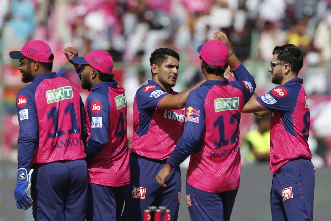 Tushar Deshpande celebrates Priyansh Arya's wicket, Rajasthan Royals vs Punjab Kings, IPL, Jaipur, May 18, 2025