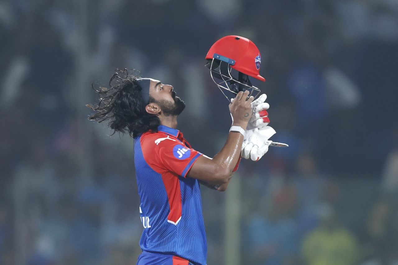 KL Rahul celebrated a fourth fifty of the season, Delhi Capitals vs Gujarat Titans, IPL 2025, Delhi, May 18, 2025