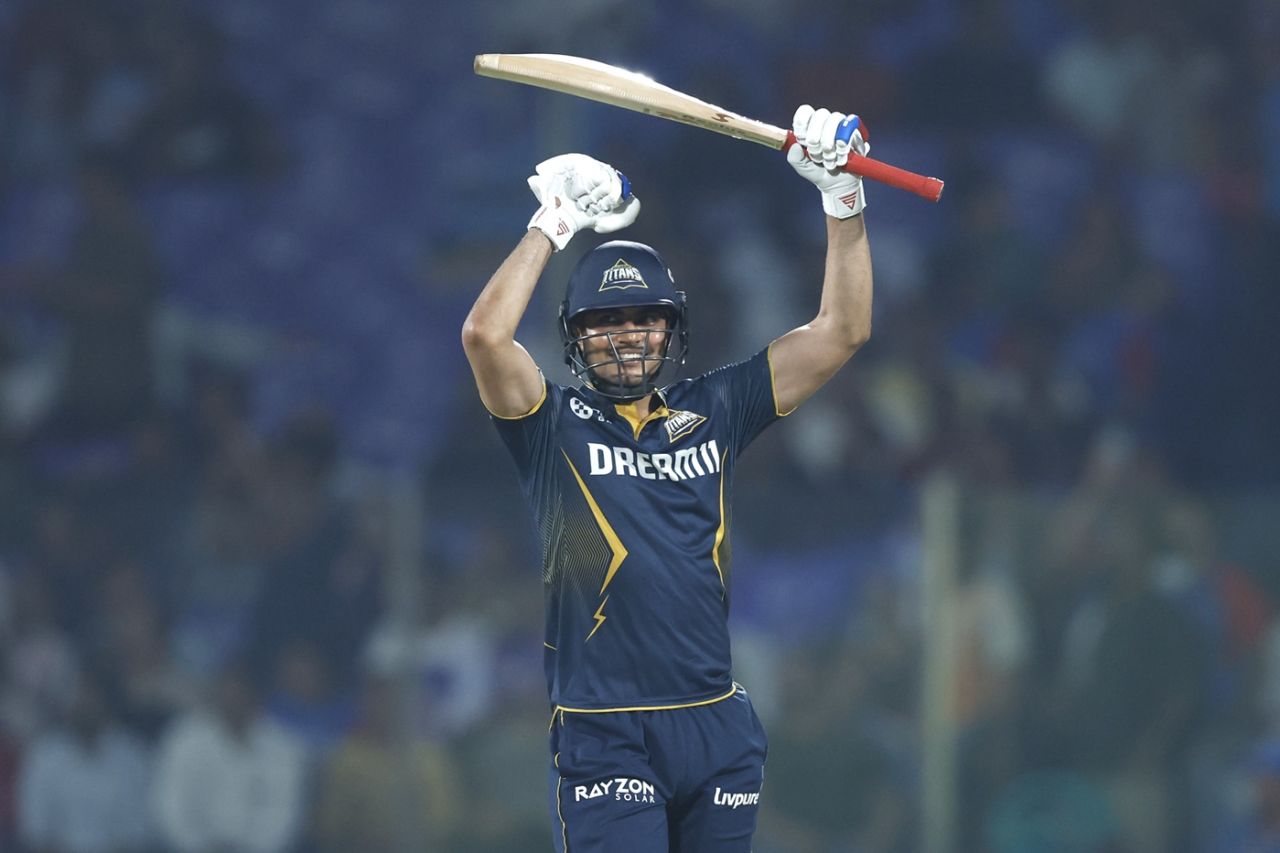 Shubman Gill led from the front with a 53-ball 93 not out, Delhi Capitals vs Gujarat Titans, IPL 2025, Delhi, May 18, 2025