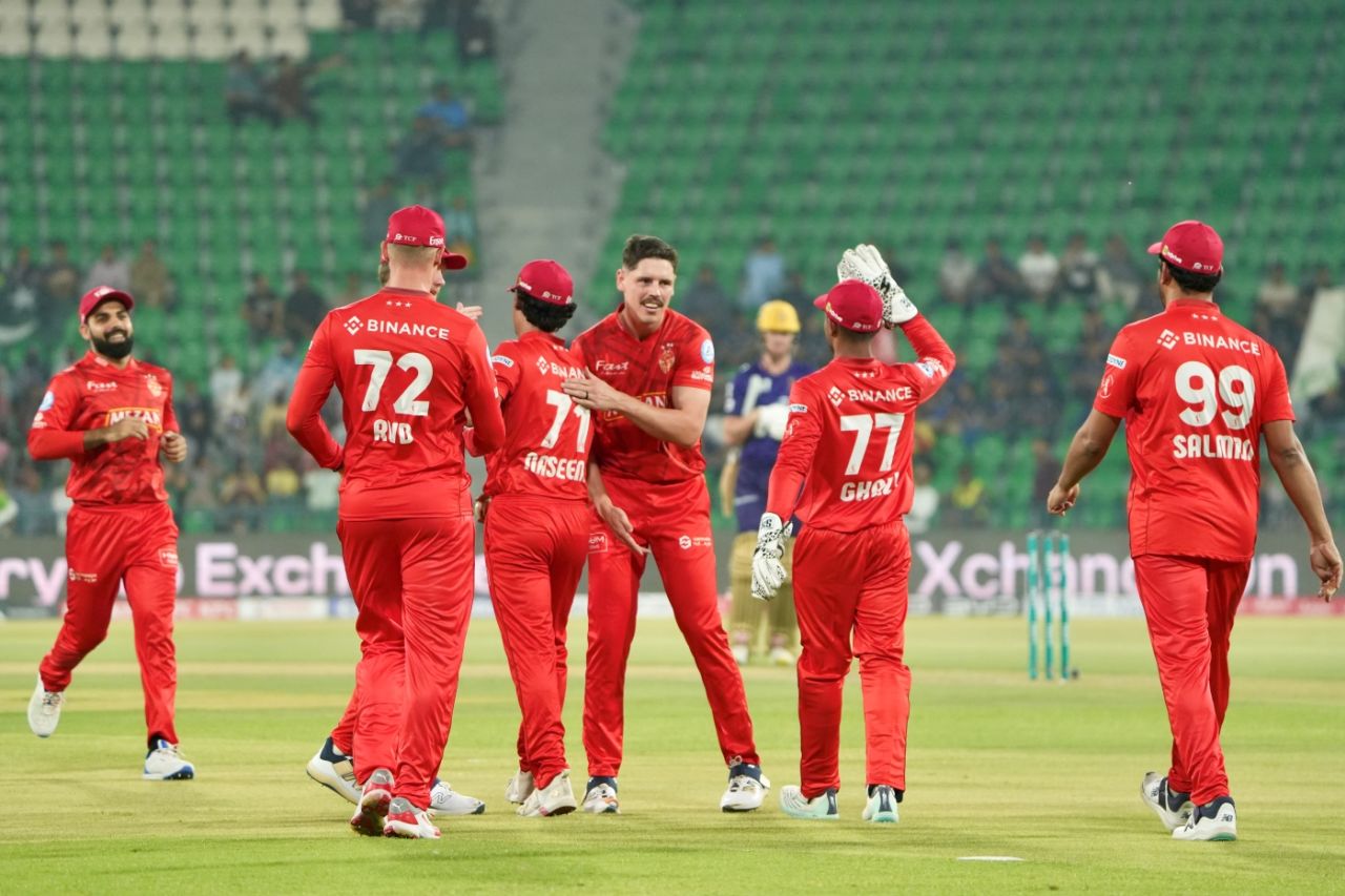Ben Dwarshuis took the early wicket of Saud Shakeel, Qualifier 1, Quetta Gladiators vs Islamabad United, PSL 2025, Lahore, May 21, 2025