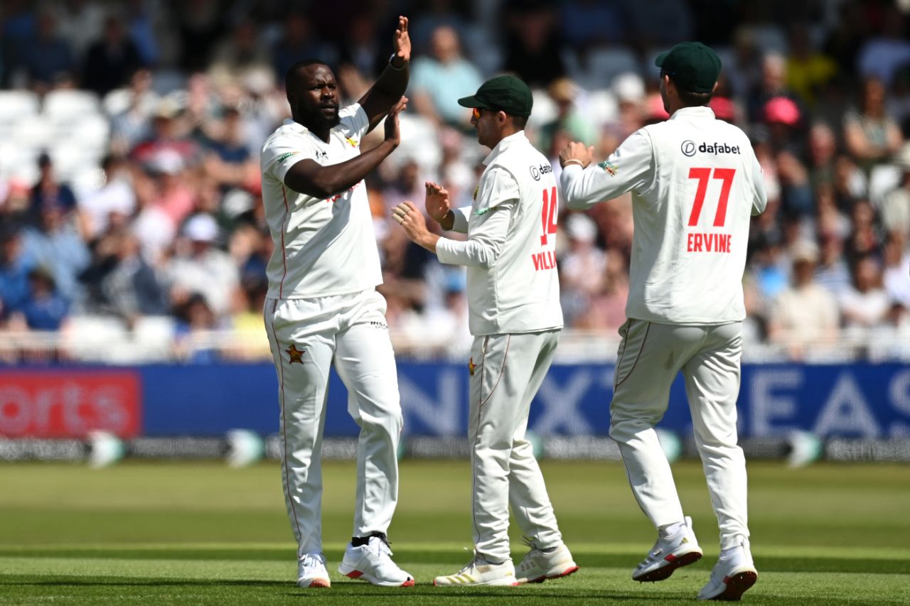 Tanaka Chivanga struck early on the second morning, England vs Zimbabwe, Trent Bridge, 2nd day, May 23, 2025
