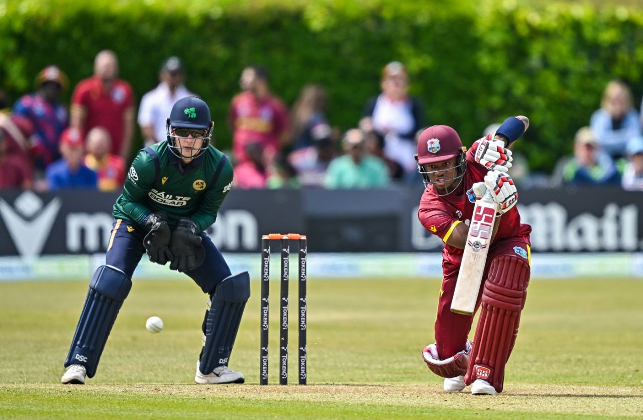 Keacy Carty steadied West Indies' innings, Ireland vs West Indies, 2nd ODI, Dublin, May 23, 2025