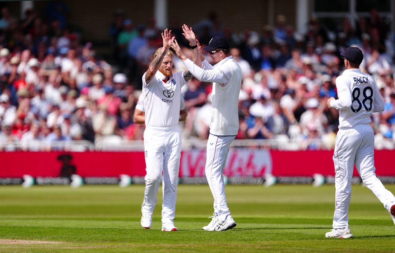 Ben Stokes struck with his fourth ball, England vs Zimbabwe, Trent Bridge, 2nd day, May 23, 2025