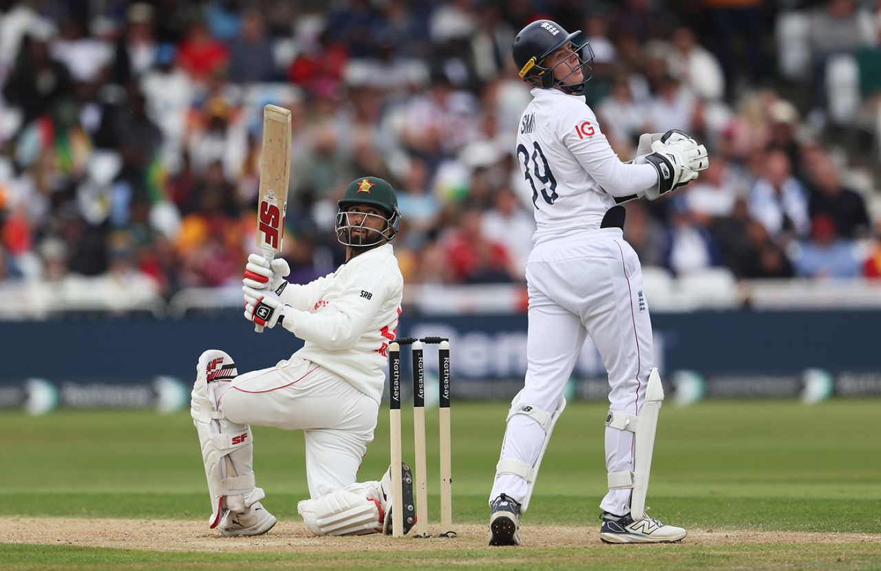 Sikandar Raza helped repel the England attack, England vs Zimbabwe, Trent Bridge, 3rd day, May 24, 2025