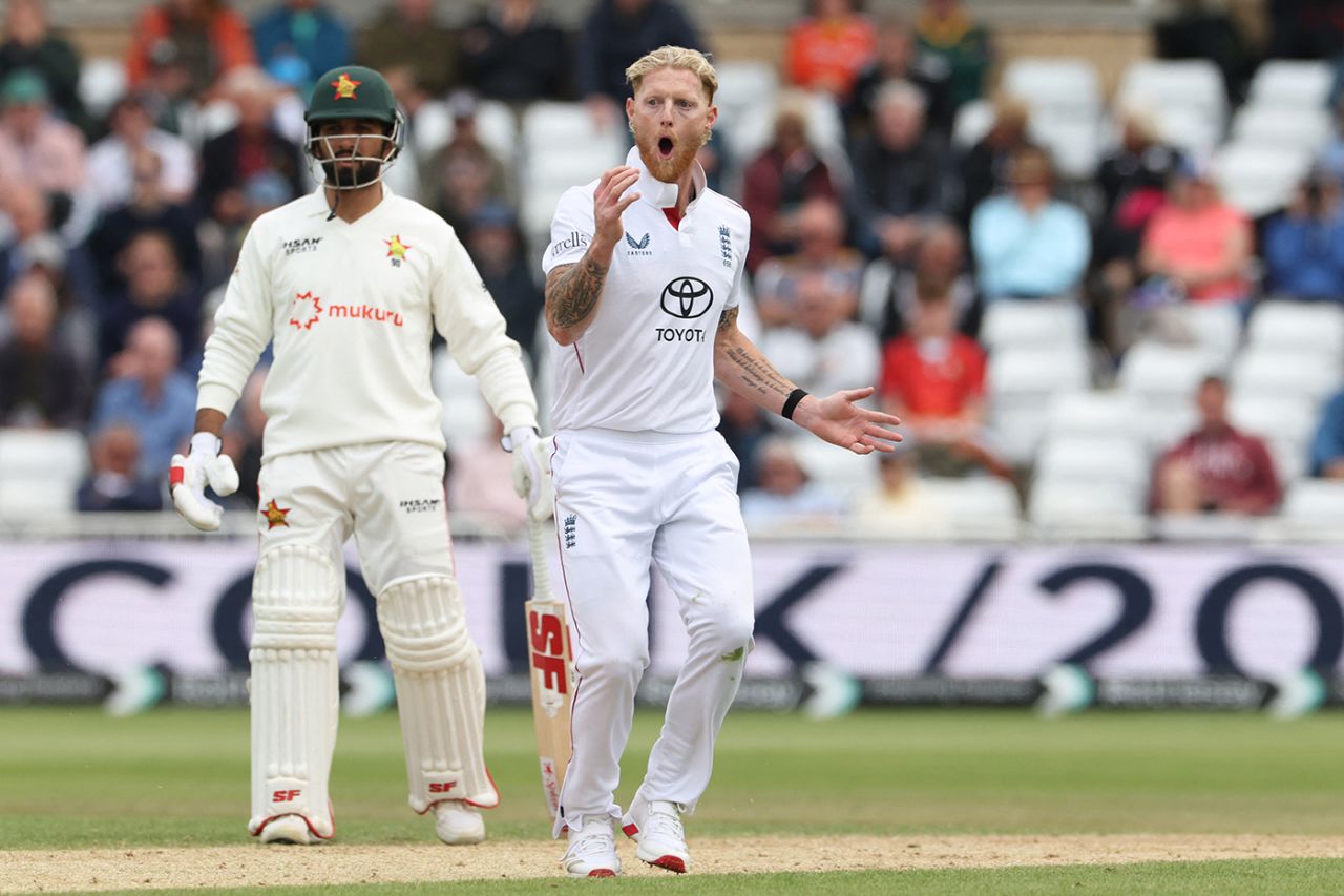 Ben Stokes can't believe Harry Brook's catch to dismiss Wessly Madhevere, England vs Zimbabwe, Trent Bridge, 3rd day, May 24, 2025