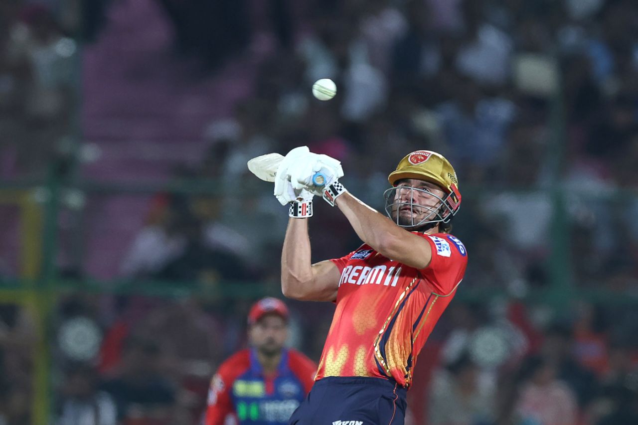 Marcus Stoinis shapes to ramp, Delhi Capitals vs Punjab Kings, IPL, Jaipur, May 24, 2025