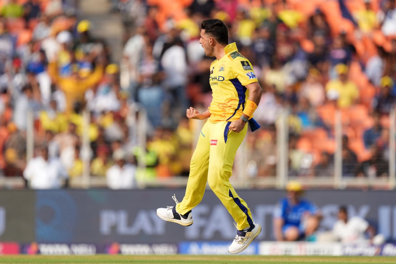 Anshul Kamboj struck twice in the powerplay, Gujarat Titans vs Chennai Super Kings, IPL, Ahmedabad, May 25, 2025
