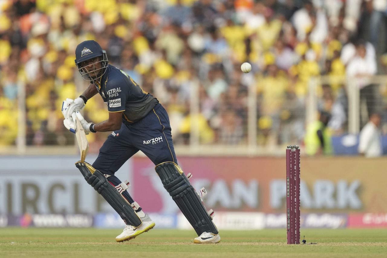 Sai Sudharsan was GT's only top-order batter to make the middle overs, Gujarat Titans vs Chennai Super Kings, IPL, Ahmedabad, May 25, 2025