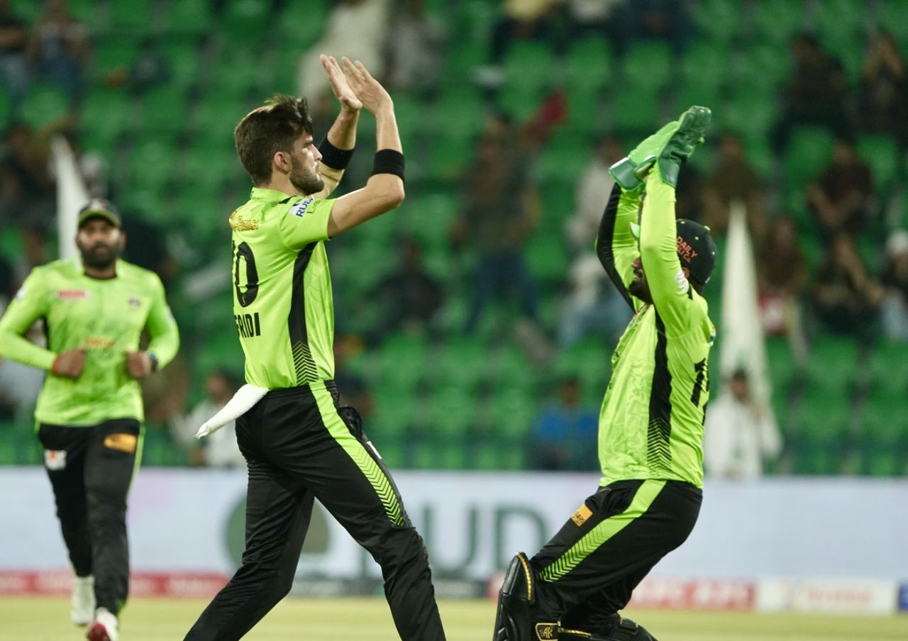 Shaheen Shah Afridi celebrates a wicket, Quetta Gladiators vs Lahore Qalandars, PSL, final, Lahore, May 25, 2025