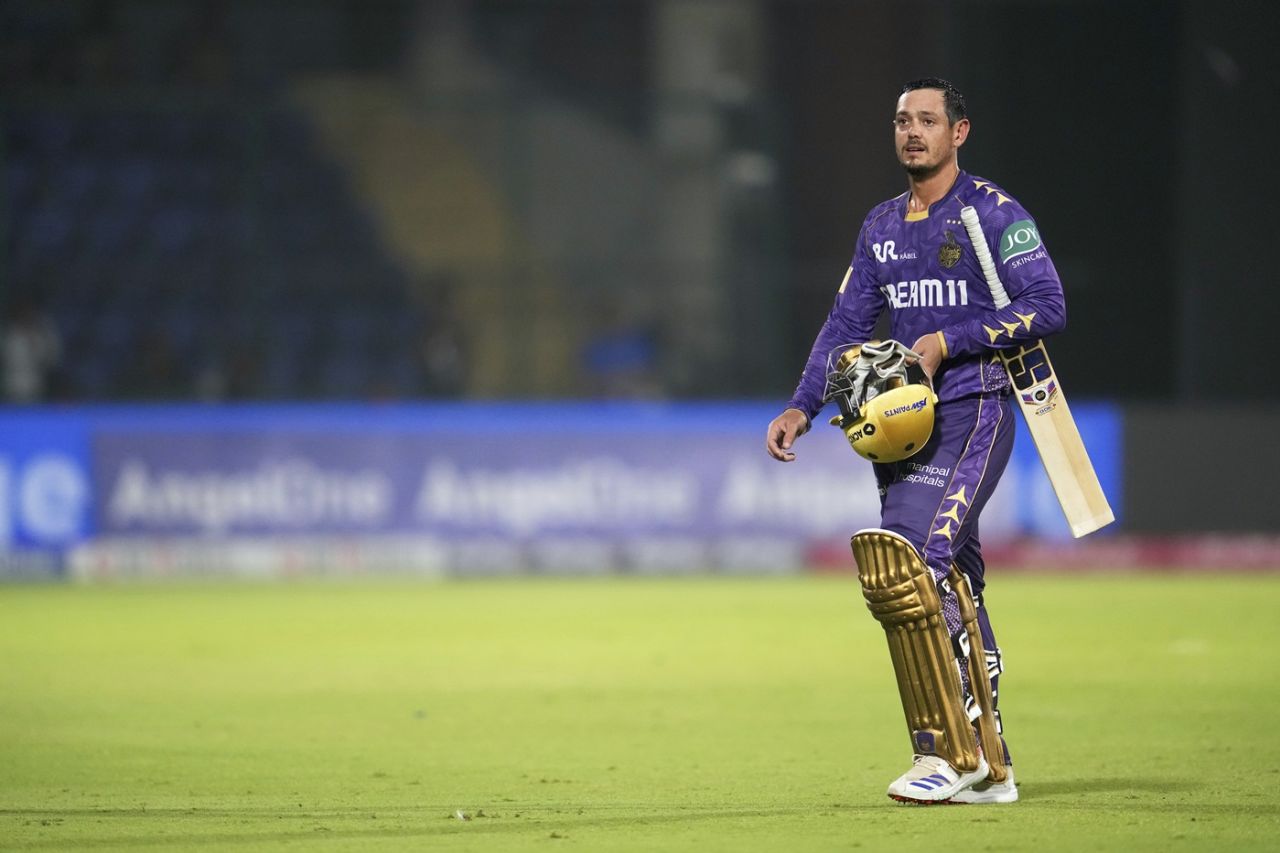 Quinton de Kock's season ended with another lean score, Kolkata Knight Riders vs Sunrisers Hyderabad, IPL, Delhi, May 25, 2025