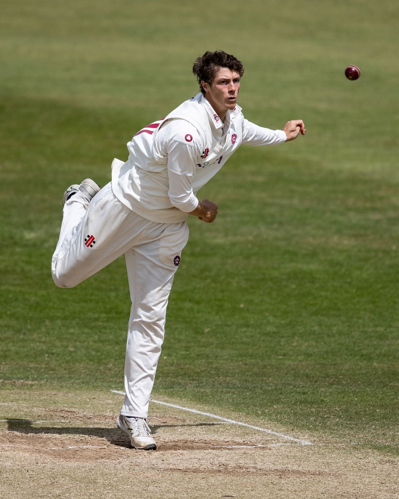 Calvin Harrison lets one go, Northamptonshire vs Gloucestershire, County Championship, Wantage Road, May 26, 2025