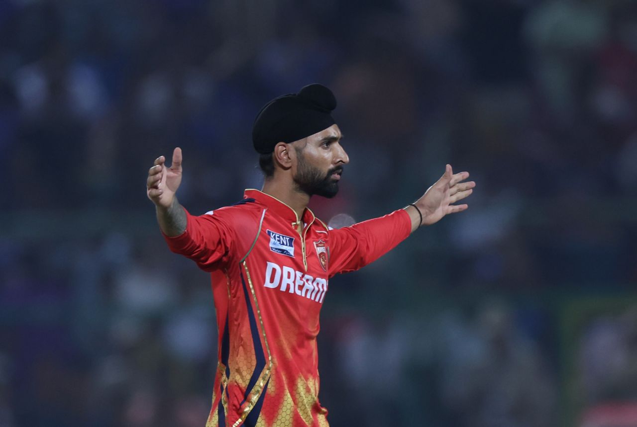Harpreet Brar celebrates after accounting for Rohit Sharma, Mumbai Indians vs Punjab Kings, IPL, Jaipur, May 26, 2025