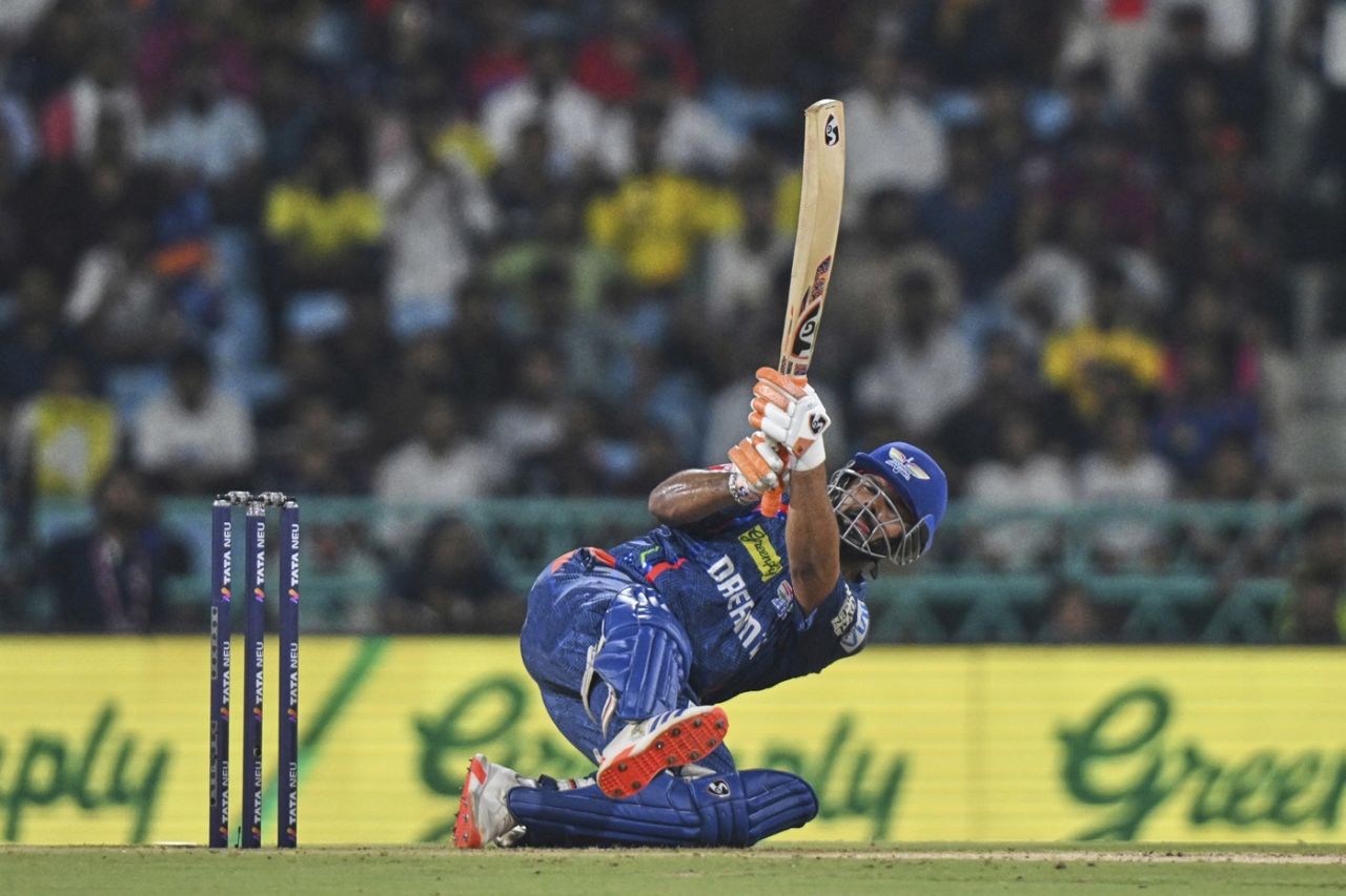 Rishabh Pant brings out his signature falling scoop, Lucknow Super Giants vs Royal Challengers Bengaluru, IPL 2025, Lucknow, May 27, 2025