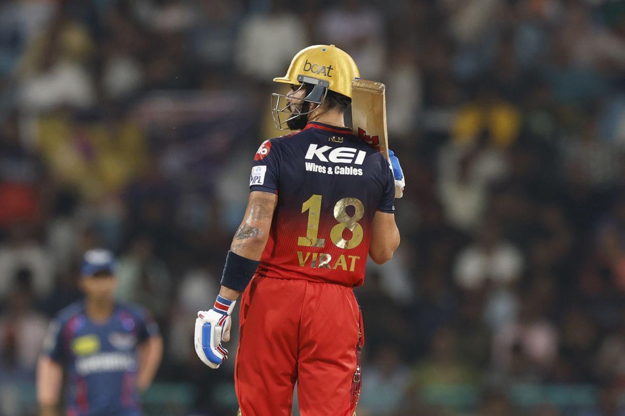 Virat Kohli surveys the field, Lucknow Super Giants vs Royal Challengers Bengaluru, IPL 2025, Lucknow, May 27, 2025