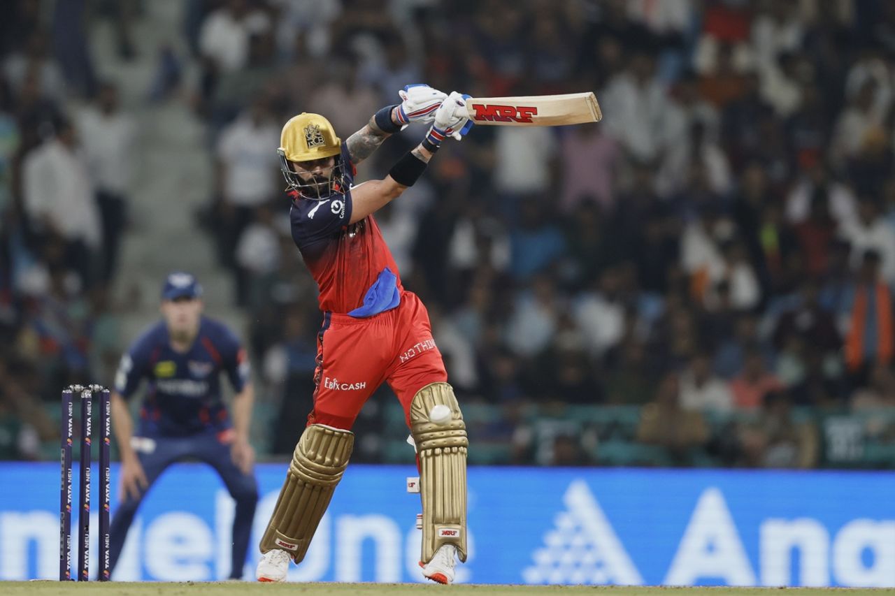 Virat Kohli creams one through cover, Lucknow Super Giants vs Royal Challengers Bengaluru, IPL 2025, Lucknow, May 27, 2025