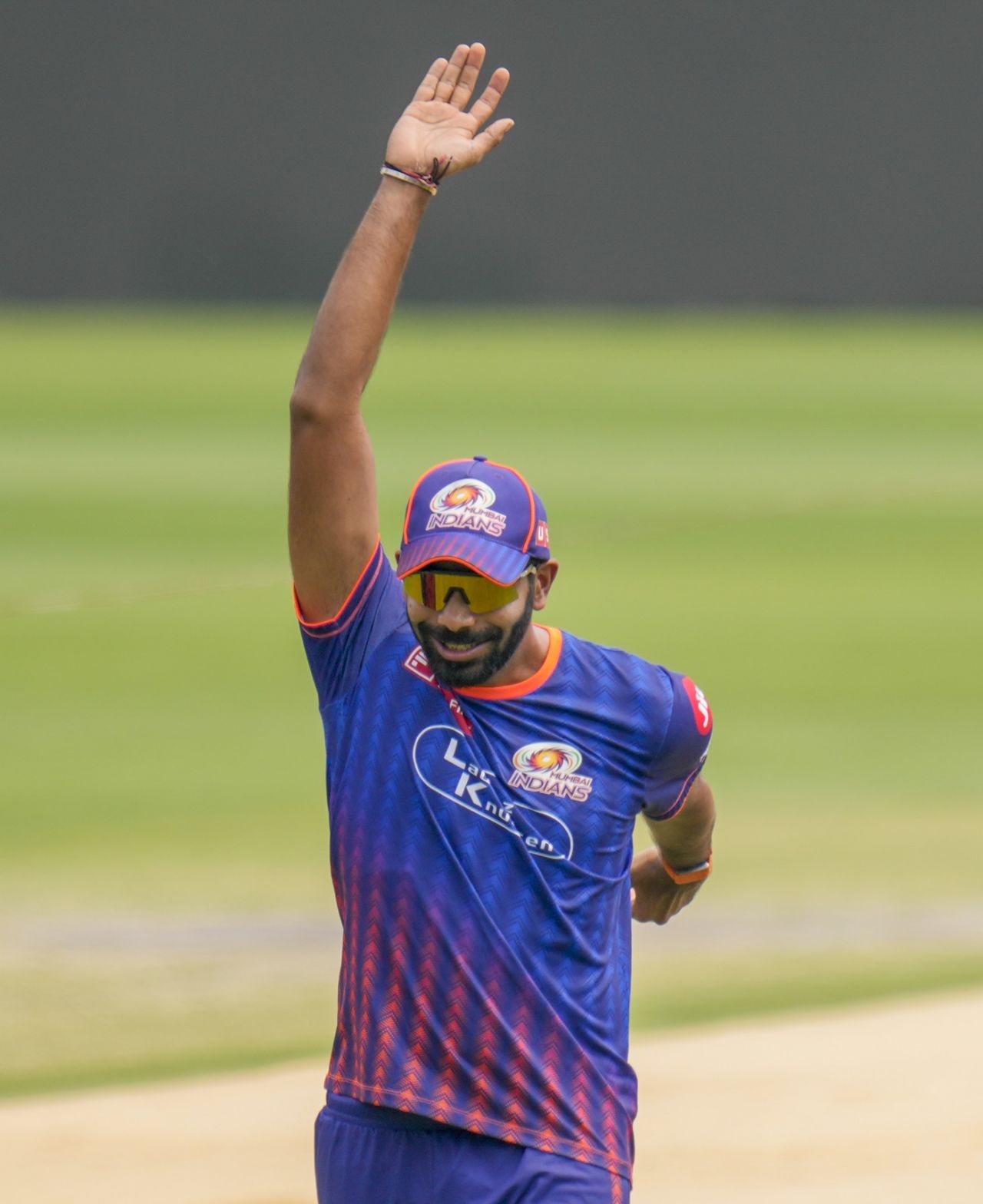 Jasprit Bumrah warms up, Mullanpur, May 28, 2025
