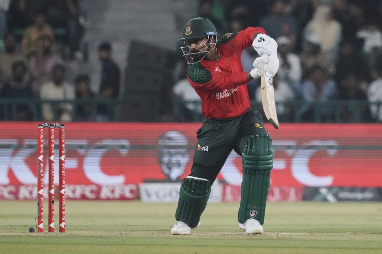 Litton Das dabs one away, Pakistan vs Bangladesh, 1st T20I, Lahore, May 28, 2025