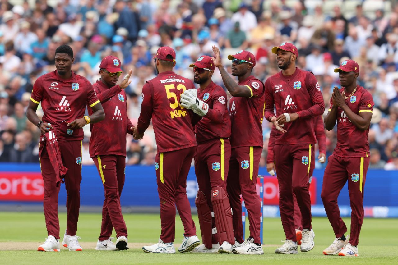Brandon King took a sharp catch to break the opening stand, England vs West Indies, 1st Men's ODI, Edgbaston, May 29, 2025
