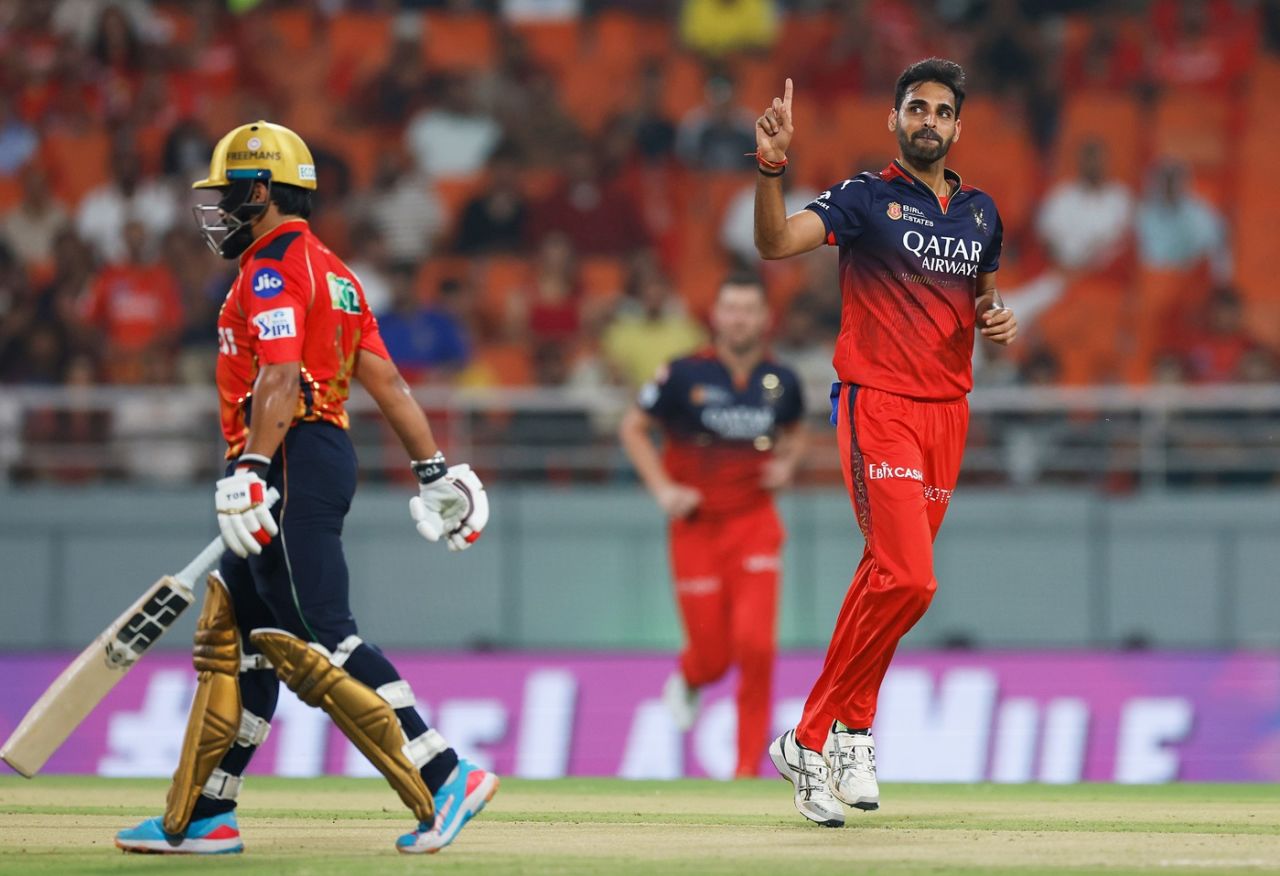 Bhuvneshwar Kumar got an early wicket, Punjab Kings vs Royal Challengers Bengaluru, IPL 2025, Qualifier 1, New Chandigarh, May 29, 2025