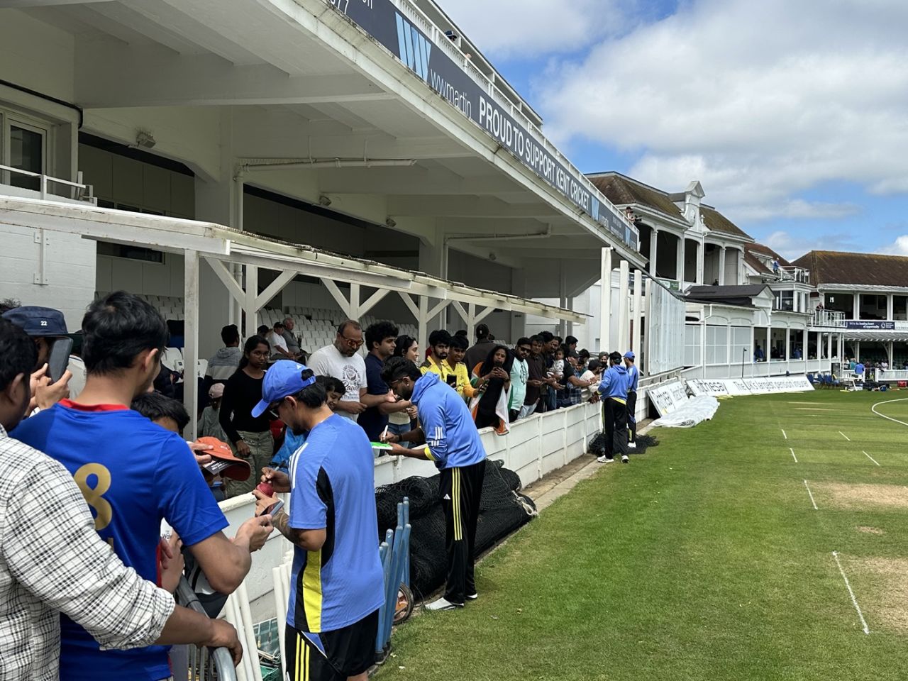 Ishan Kishan and Harshit Rana sign a few autographs, England Lions vs India A, 1st unofficial Test, Canterbury, 1st day, May 30, 2025