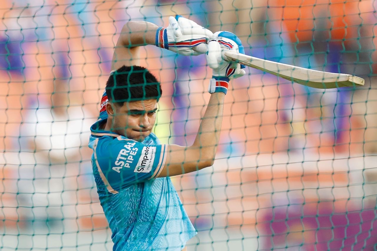 Shubman Gill preps in the nets before the game, Gujarat Titans vs Mumbai Indians, IPL 2025, Eliminator, New Chandigarh, May 30, 2025
