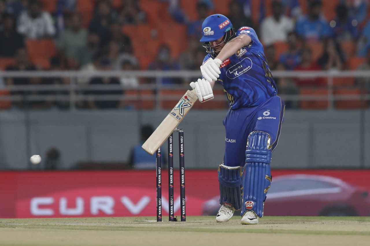 Jonny Bairstow drives through the off side, Gujarat Titans vs Mumbai Indians, IPL 2025, Eliminator, New Chandigarh, May 30, 2025