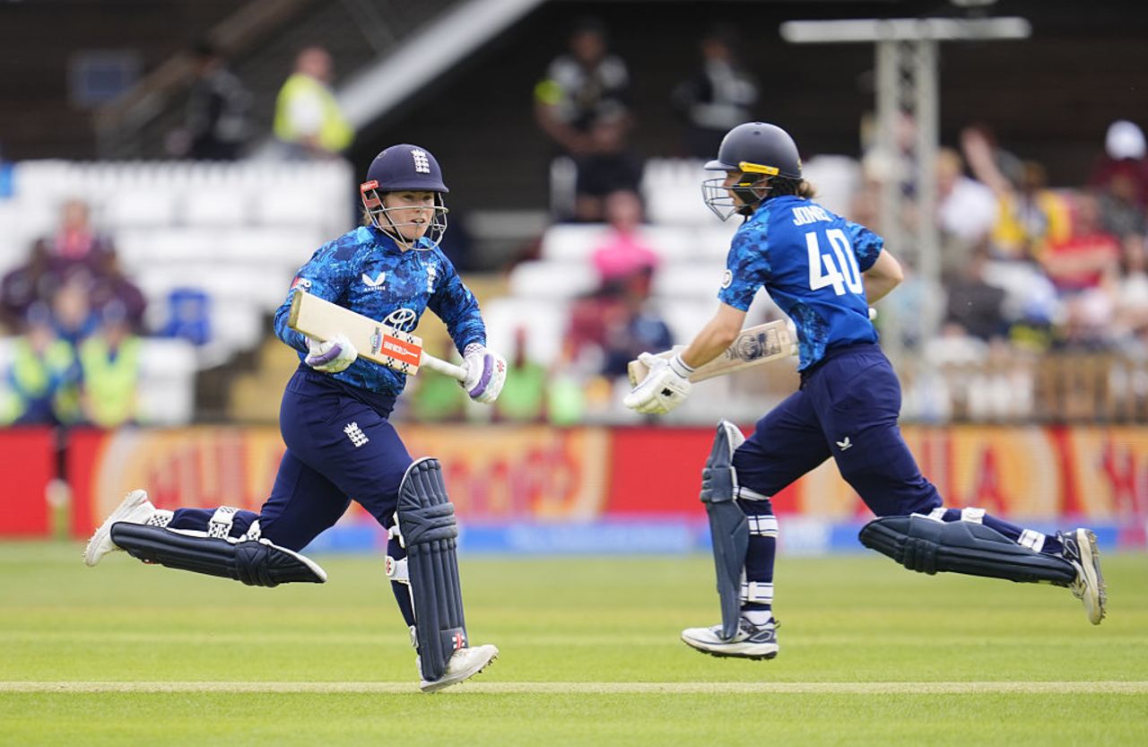 Amy Jones and Tammy Beaumont march on in their record stand, England vs West Indies, 1st women's ODI, Derby, May 30, 2025