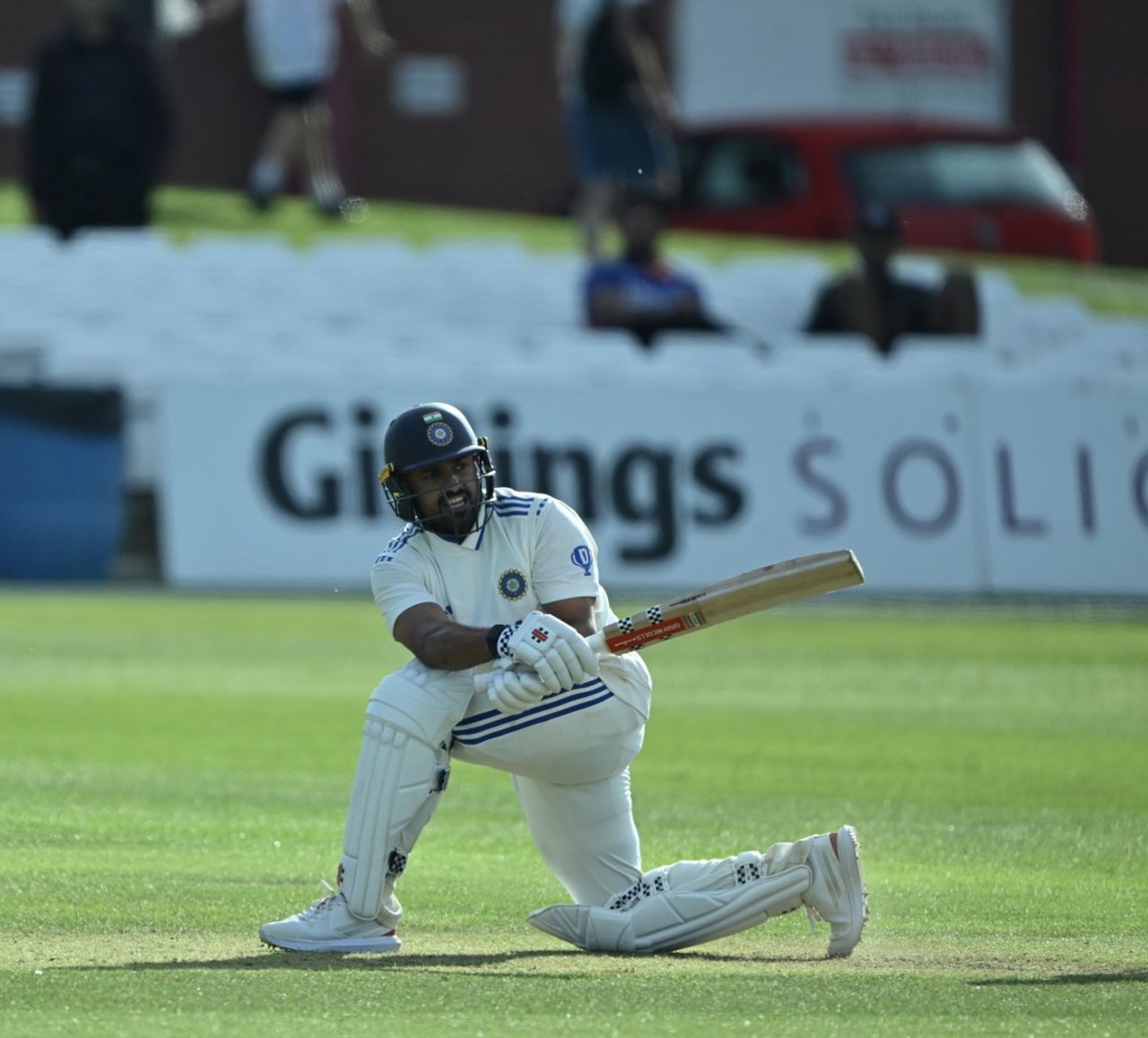 Karun Nair plays the sweep against spin, England Lions vs India A, 1st unofficial Test, Canterbury, 1st day, May 30, 2025