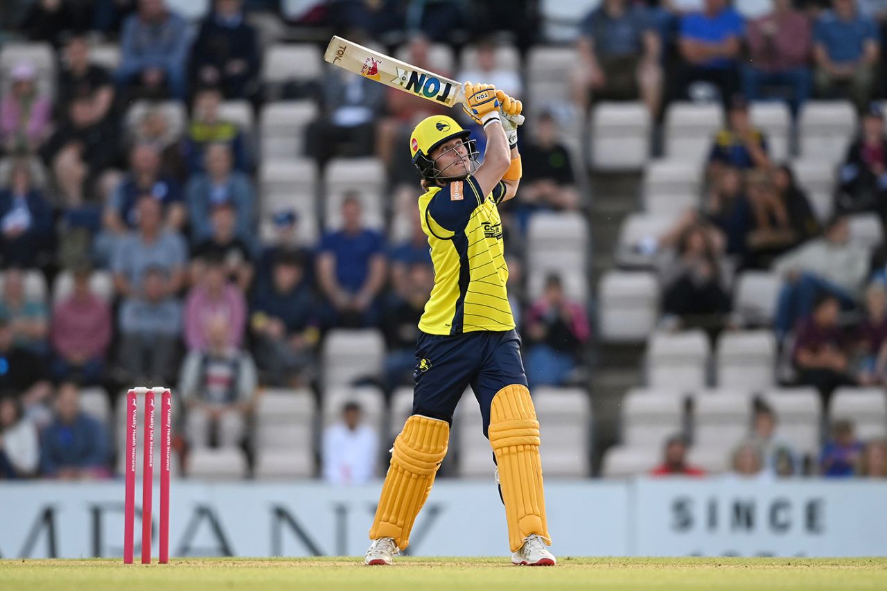 Dewald Brevis launched six sixes on his Hampshire debut, Hampshire vs Essex, Men's T20 Blast, Utilita Bowl, May 30, 2025