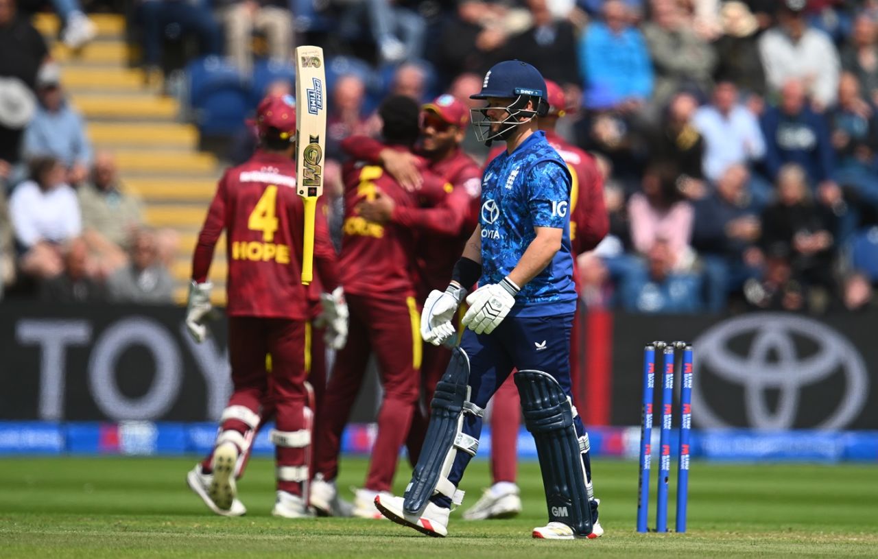 Ben Duckett was out for a three-ball duck, England vs West Indies, 2nd ODI, Cardiff, June 1, 2025