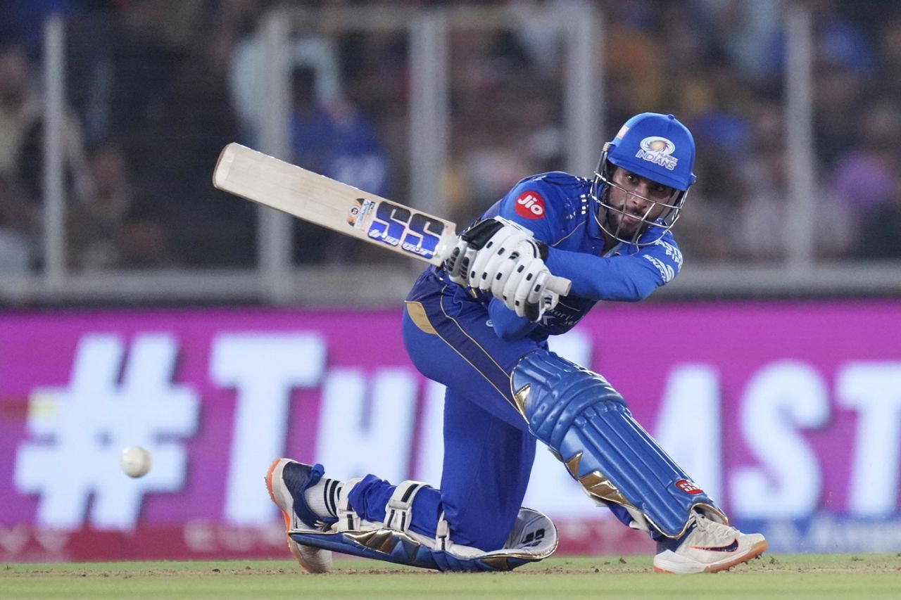 Tilak Varma nails a sweep, Punjab Kings vs Mumbai Indians, IPL 2025, Qualifier 2, Ahmedabad, June 1, 2025