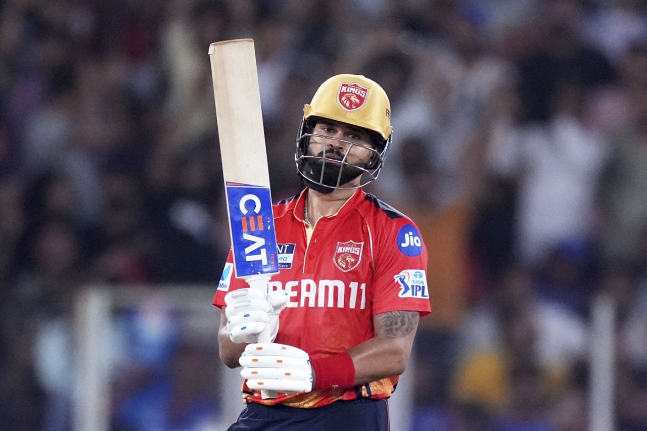 Shreyas Iyer led Punjab Kings' chase with a composed half-century, Punjab Kings vs Mumbai Indians, IPL 2025, Qualifier 2, Ahmedabad, June 1, 2025