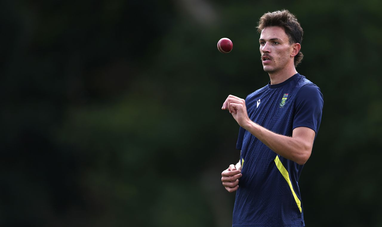 Marco Jansen takes part in South Africa nets, Arundel, June 2, 2025