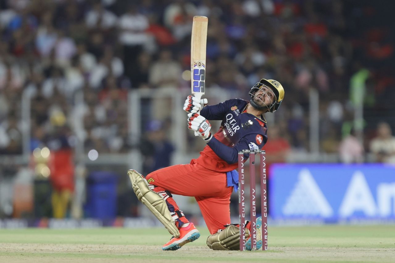 Jitesh Sharma does a SKY - a shot over the keeper for six, Royal Challengers Bengaluru vs Punjab Kings, IPL, final, Ahmedabad, June 3, 2025