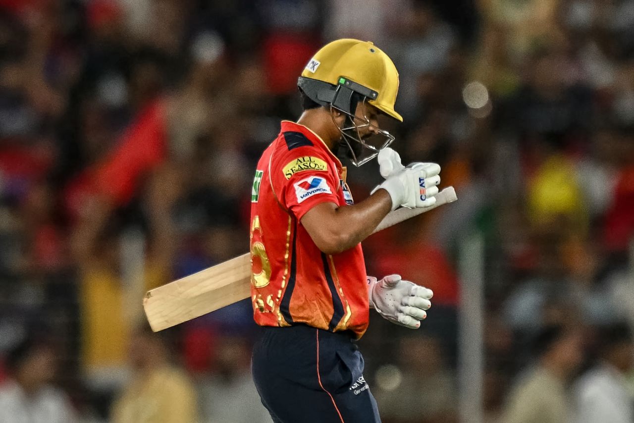 Shreyas Iyer couldn't last long in the final, Royal Challengers Bengaluru vs Punjab Kings, IPL, final, Ahmedabad, June 3, 2025