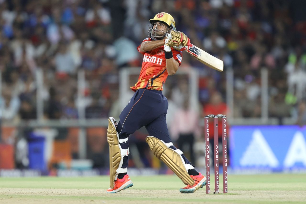 Shashank Singh pulls one for six, Royal Challengers Bengaluru vs Punjab Kings, IPL, final, Ahmedabad, June 3, 2025