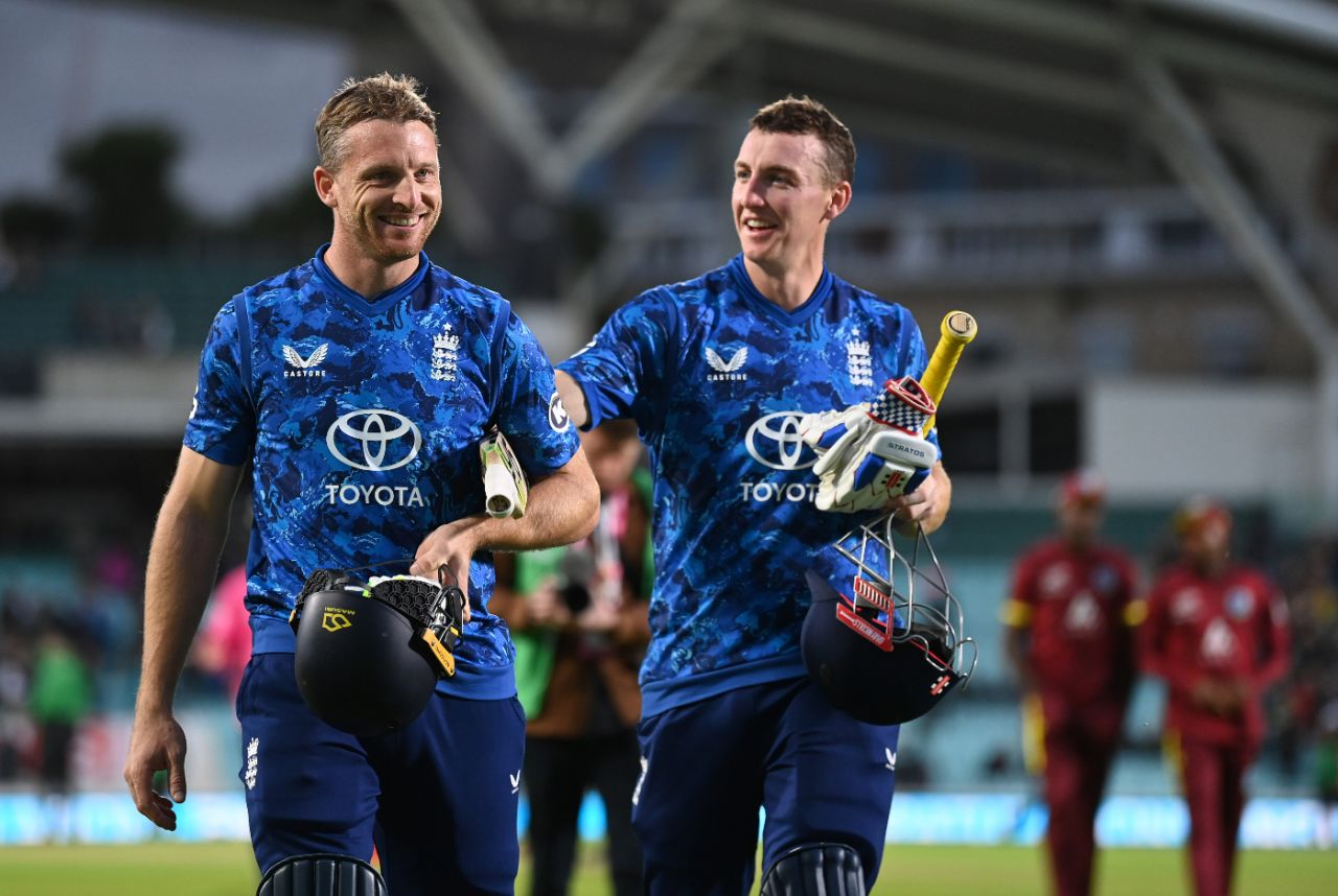Jos Buttler and Harry Brook savour England's 3-0 series win, England vs West Indies, 3rd ODI, Kia Oval, June 3, 2025