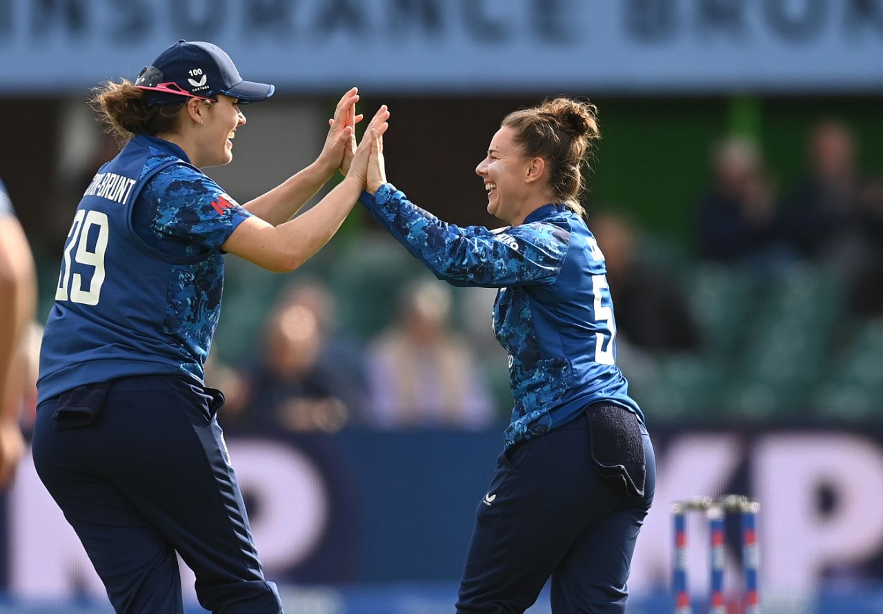 Linsey Smith made the second breakthrough for England, England vs West Indies, 2nd ODI, Grace Road, June 4, 2025