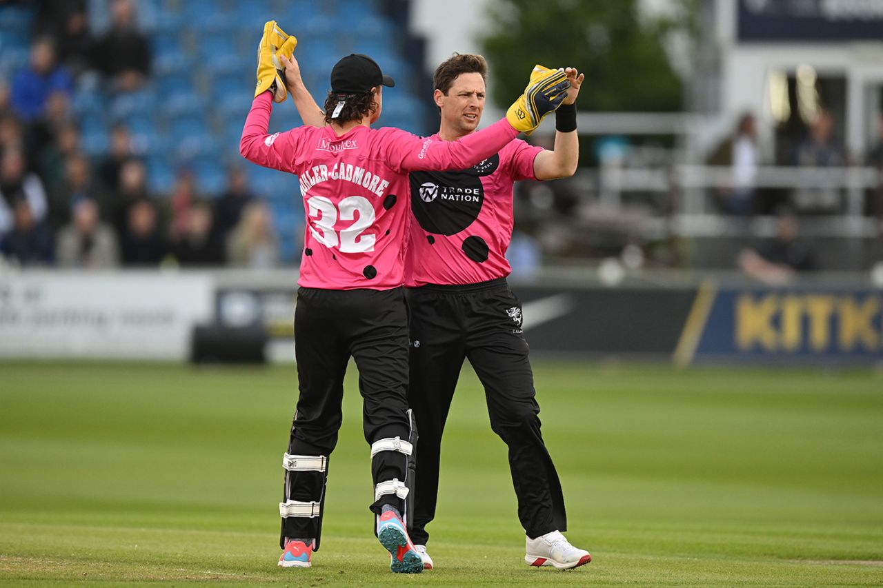 Matt Henry made inroads for the visitors, Sussex vs Somerset, Men's T20 Blast, Hove, June 6, 2025
