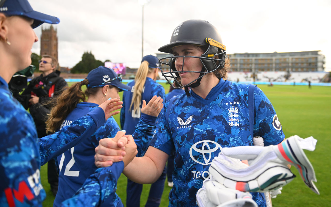 Nat Sciver-Brunt takes the plaudits after sealing victory, England vs West Indies, 3rd Women's ODI, Taunton, June 7, 2025